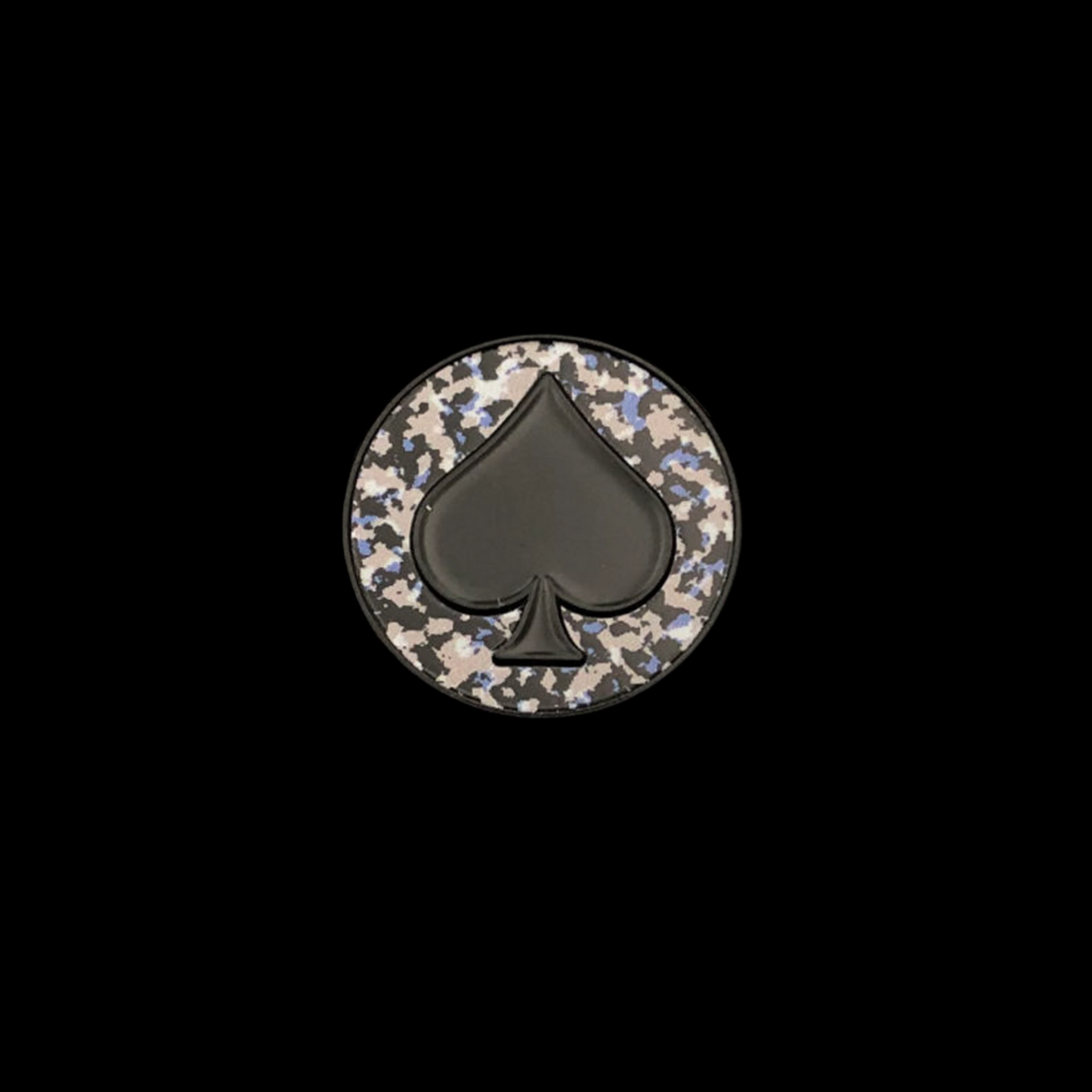 Camo Spade Ball Marker - Black