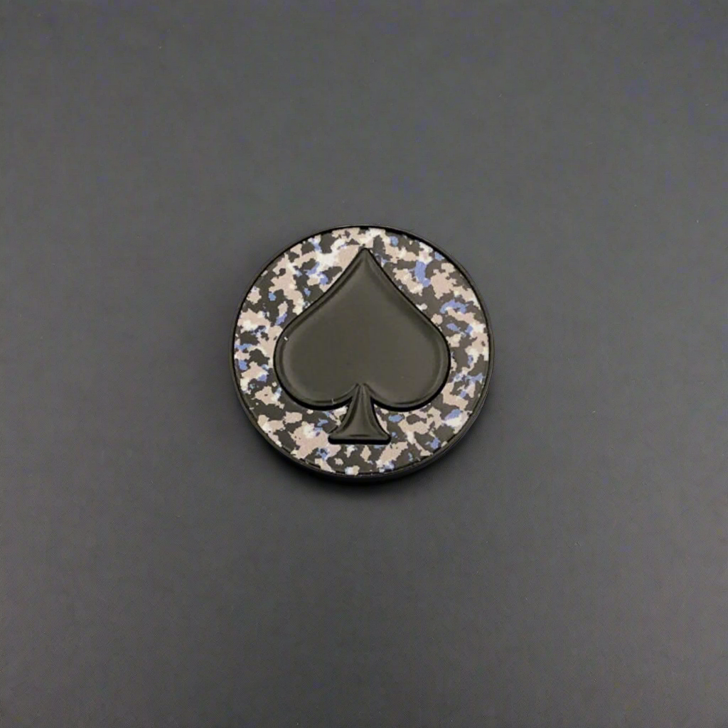 Camo Spade Ball Marker - Black