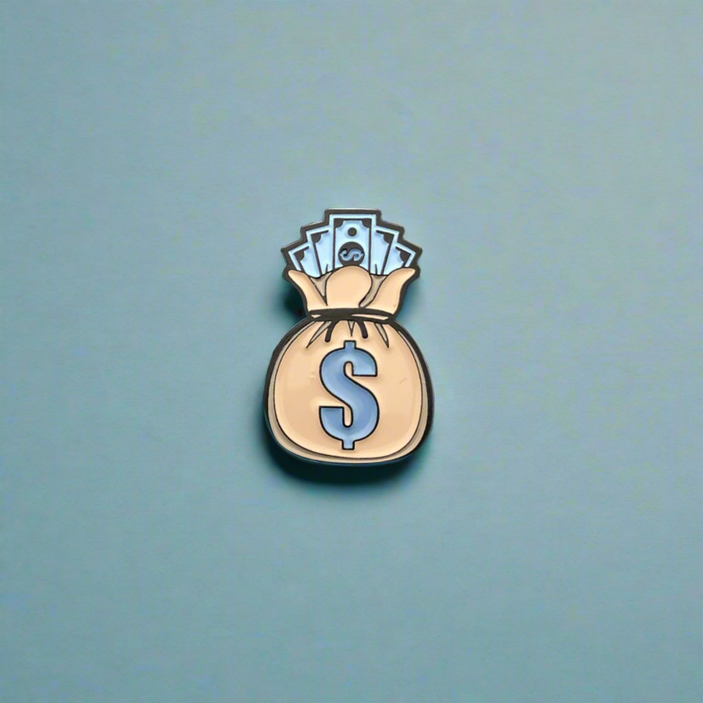 "Cash Me Out" Money Bag Ball Marker - Blue