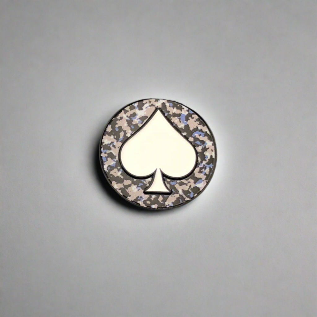 Camo Spade Ball Marker - White