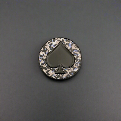 Camo Spade Ball Marker - Black