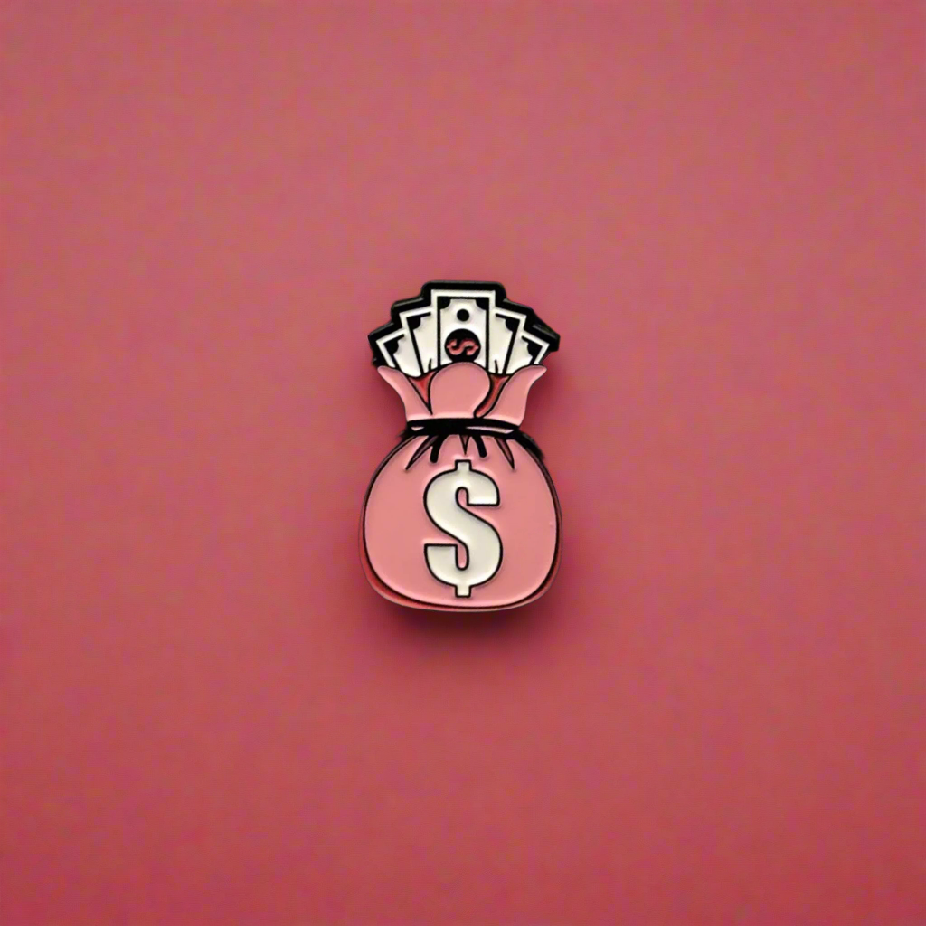"Cash Me Out" Money Bag Ball Marker - Red