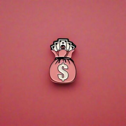 "Cash Me Out" Money Bag Ball Marker - Red