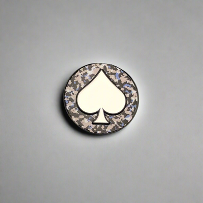 Camo Spade Ball Marker - White